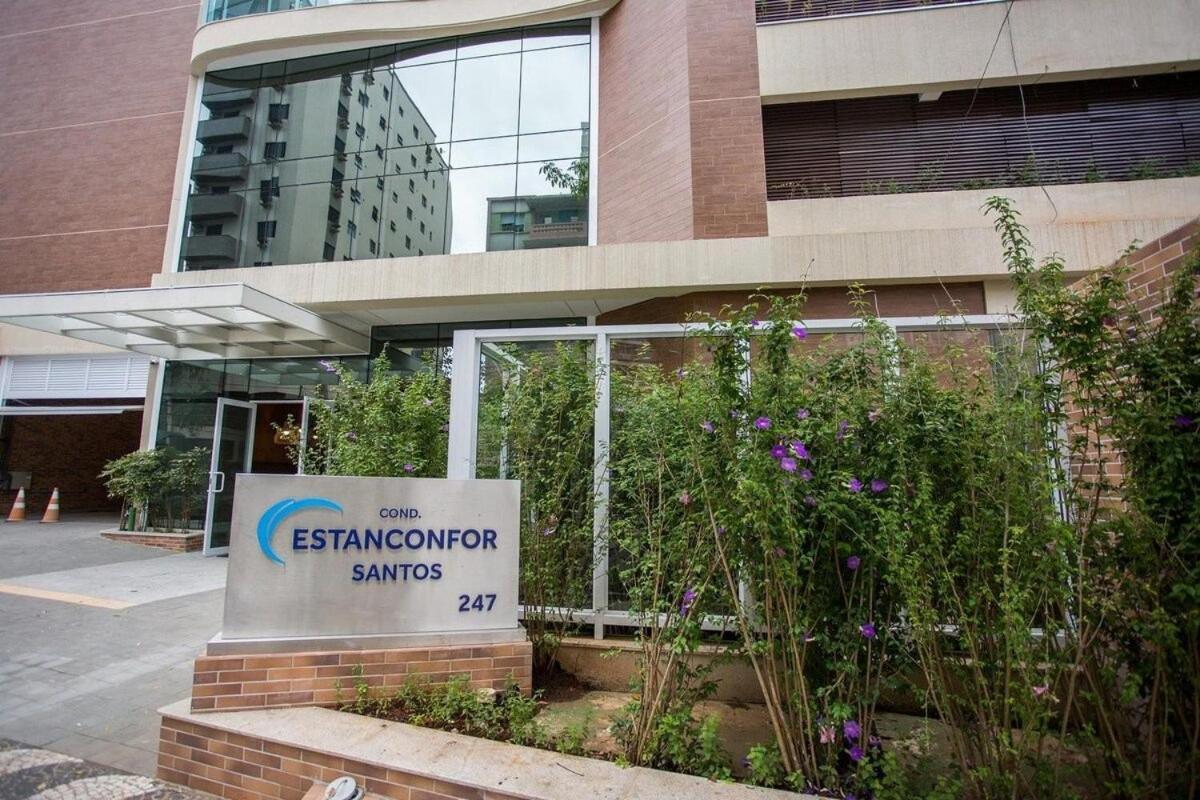 Estanconfor Praia Santos Ac Garagem Sacada Fechada Extérieur photo