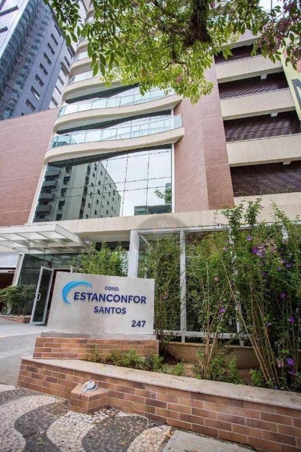 Estanconfor Praia Santos Ac Garagem Sacada Fechada Extérieur photo